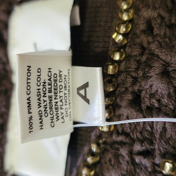 NWT Ann Taylor Loft Sleeveless Brown Sequin Top Brown Size Small - Picture 8 of 10